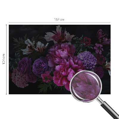 Stenska fototapeta flis z vzorcem cvetlične elegance