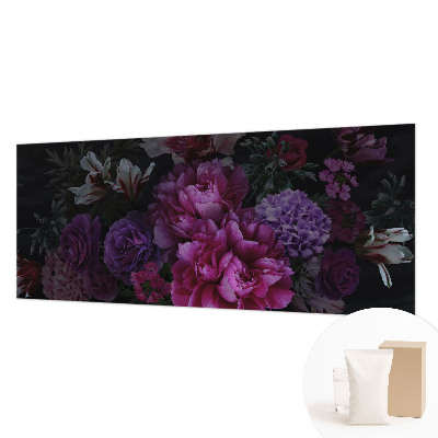 Stenska fototapeta flis z vzorcem cvetlične elegance
