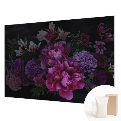 Stenska fototapeta flis z vzorcem cvetlične elegance