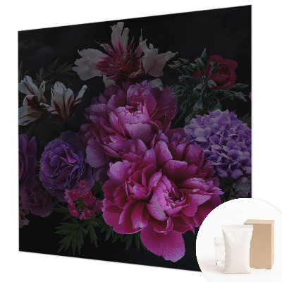 Stenska fototapeta flis z vzorcem cvetlične elegance