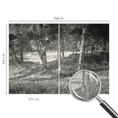 Tiskana fototapeta flis z motivom mirne pokrajine