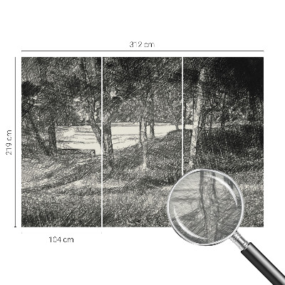 Tiskana fototapeta flis z motivom mirne pokrajine