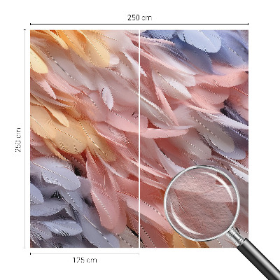 Fototapeta za spalnico z motivom pastelnega perja