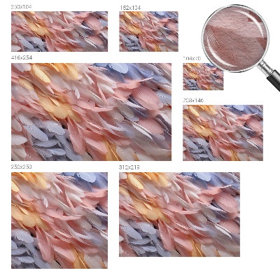 Fototapeta za spalnico z motivom pastelnega perja