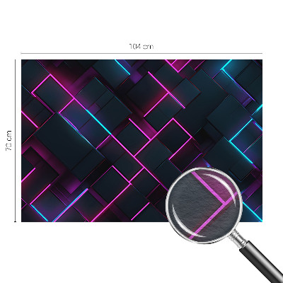 Flis fototapeta za otroško sobo z motivom neonske geometrije