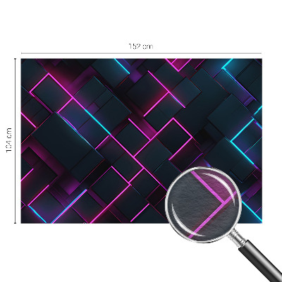 Flis fototapeta za otroško sobo z motivom neonske geometrije