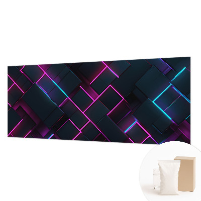 Flis fototapeta za otroško sobo z motivom neonske geometrije