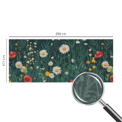 Flis fototapeta za otroško sobo z motivom divjih rož