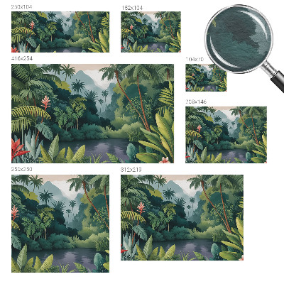 Stenska dekoracija fototapeta Eksotična pokrajina