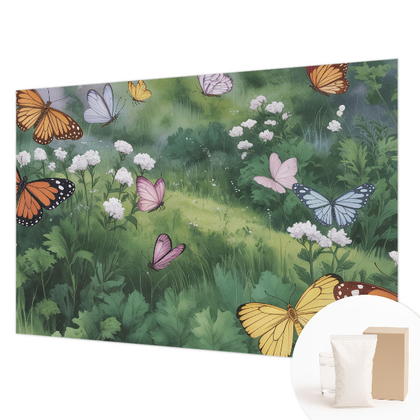 Flis fototapeta Metulji na travniku