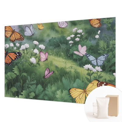 Flis fototapeta Metulji na travniku