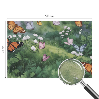 Flis fototapeta Metulji na travniku