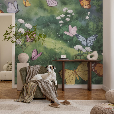 Flis fototapeta Metulji na travniku