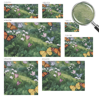 Flis fototapeta Metulji na travniku