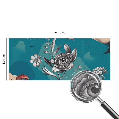 Fototapeta za spalnico z motivom cvetličnega očesa