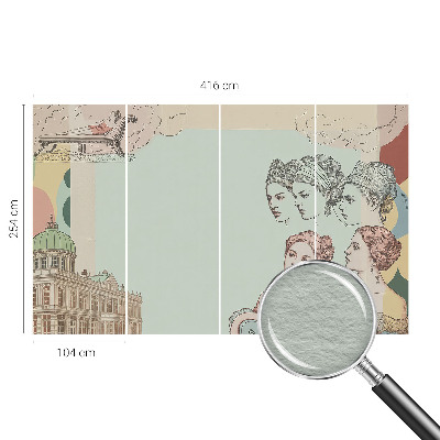 Fototapeta za dnevno sobo Klasični kolaž