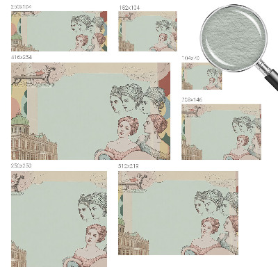 Fototapeta za dnevno sobo Klasični kolaž