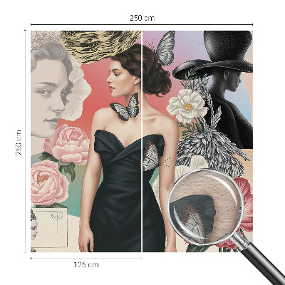 Fototapeta s tiskom Rože in portreti