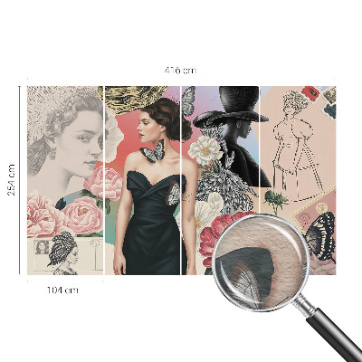 Fototapeta s tiskom Rože in portreti