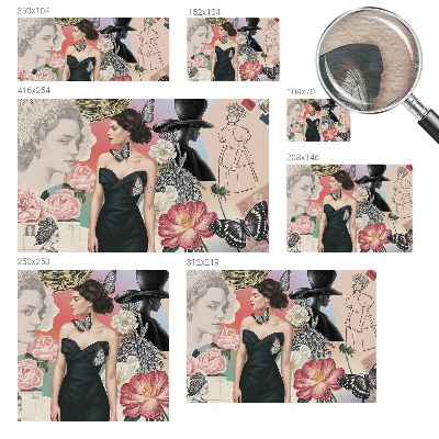 Fototapeta s tiskom Rože in portreti