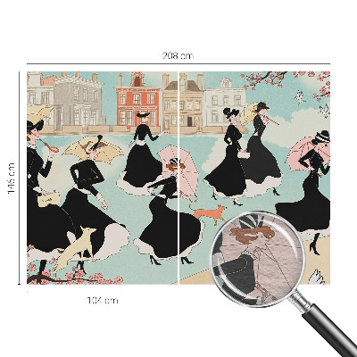 Stenska dekoracija fototapeta Ženske hodijo