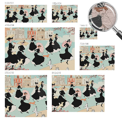 Stenska dekoracija fototapeta Ženske hodijo