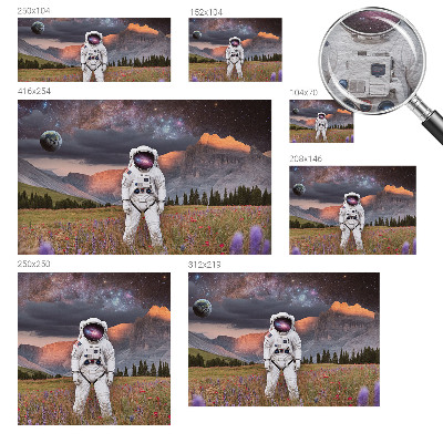 Netkana fototapeta Kozmična pokrajina