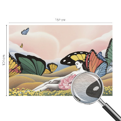 Netkana fototapeta z motivom metuljevega travnika