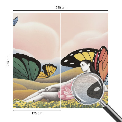 Netkana fototapeta z motivom metuljevega travnika