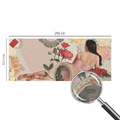 Stenska fototapeta flis z motivom cvetlične elegance