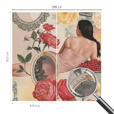 Stenska fototapeta flis z motivom cvetlične elegance