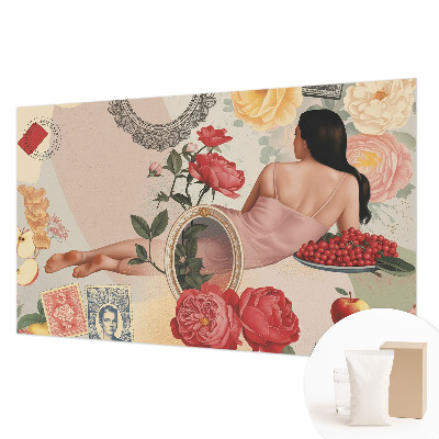 Stenska fototapeta flis z motivom cvetlične elegance