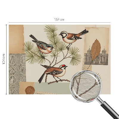 Tiskana fototapeta flis Kolaž ptic