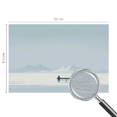 Stenska dekoracija fototapeta z motivom minimalistične pokrajine