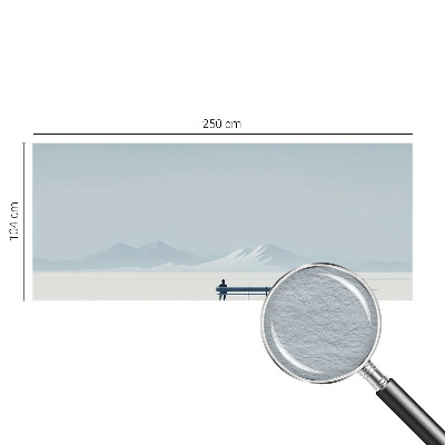 Stenska dekoracija fototapeta z motivom minimalistične pokrajine