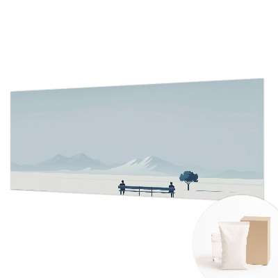 Stenska dekoracija fototapeta z motivom minimalistične pokrajine
