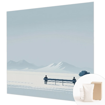 Stenska dekoracija fototapeta z motivom minimalistične pokrajine