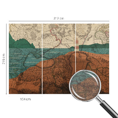 Foto tapeta Zgodovinski zemljevid