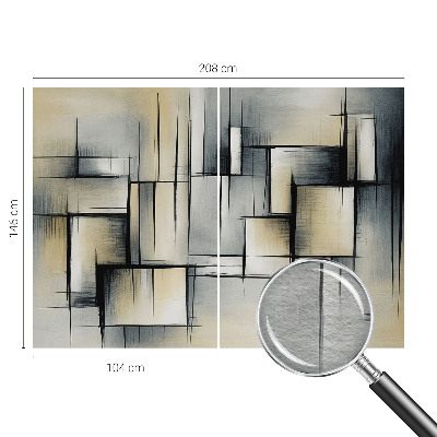 Stenska dekoracija fototapeta z abstraktnim geometrijskim vzorcem