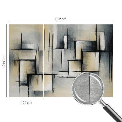 Stenska dekoracija fototapeta z abstraktnim geometrijskim vzorcem
