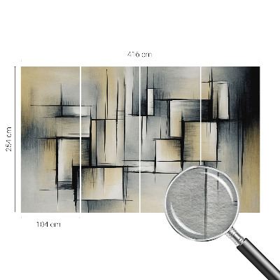 Stenska dekoracija fototapeta z abstraktnim geometrijskim vzorcem