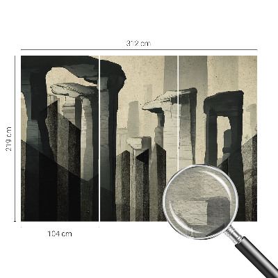 Flis fototapeta za otroško sobo s tiskom surove arhitekture