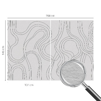 Flis fototapeta za otroško sobo z motivom organskih linij