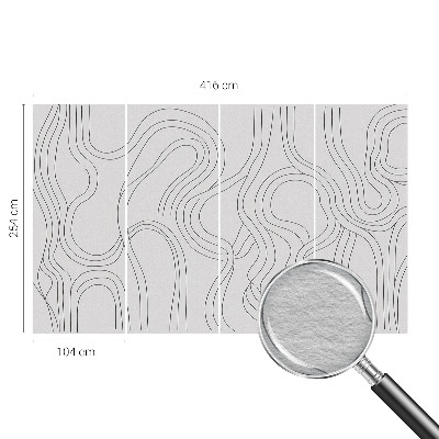 Flis fototapeta za otroško sobo z motivom organskih linij