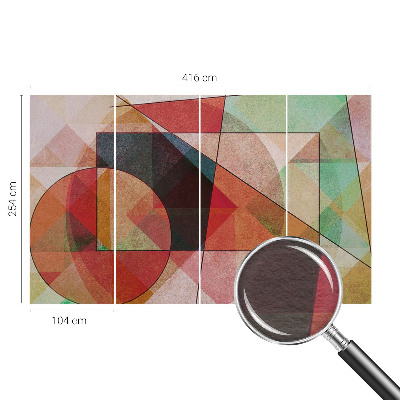 Moderna fototapeta z geometrijskim abstraktnim motivom
