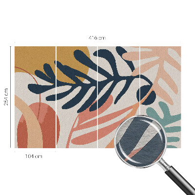 Fototapeta za steno z listnatim vzorcem