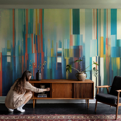 Stenska dekoracija fototapeta Abstraktne črte