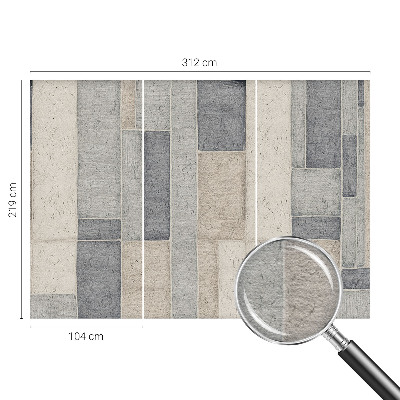 Stenska fototapeta flis z geometrijskim mozaikom