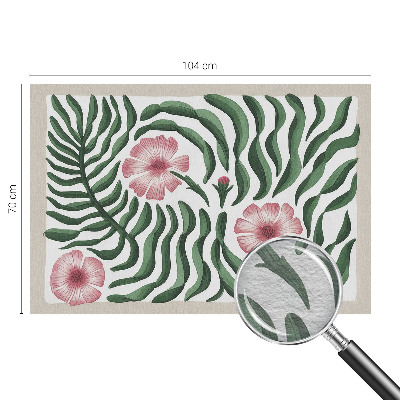 Fototapeta za steno s cvetličnim in listnatim motivom