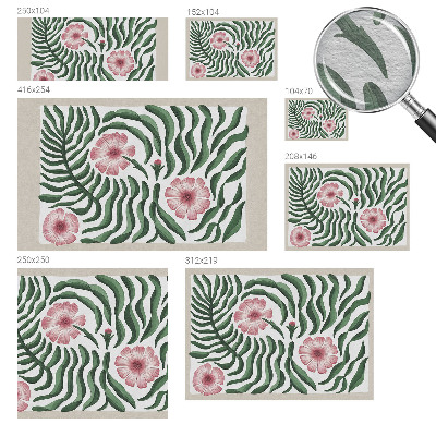 Fototapeta za steno s cvetličnim in listnatim motivom